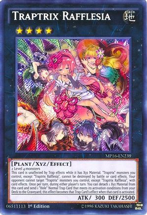 Traptrix Rafflesia 2016 Mega-Tins Mega Pack MP16-EN239 Near Mint Secret Rare English 1st Edition