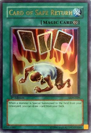 Card of Safe Return Labyrinth of Nightmare LON-029 Near Mint Ultra Rare English 1st Edition