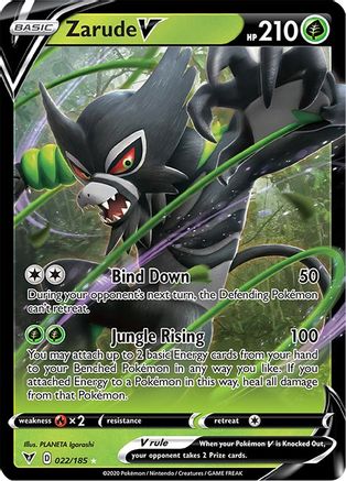 Zarude V 022/185 Vivid Voltage Ultra Rare Near Mint English