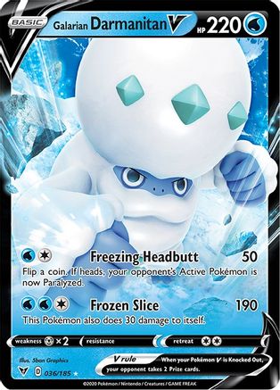Galarian Darmanitan V 036/185 Vivid Voltage Ultra Rare Near Mint English
