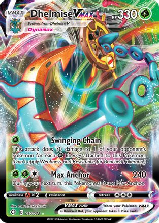 Dhelmise VMAX 010/072 Shining Fates Ultra Rare Near Mint English