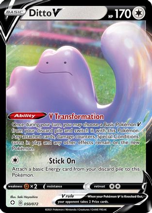 Ditto V 050/072 Shining Fates Ultra Rare Near Mint English