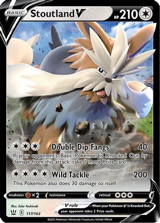 Stoutland V 117/163 Battle Styles Ultra Rare Near Mint English