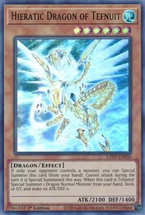 Hieratic Dragon of Tefnuit Ghosts From the Past GFTP-EN050 Near Mint Ultra Rare English 1st Edition