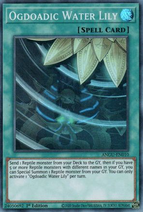 Ogdoadic Water Lily ANGU-EN010 Ancient Guardians 1st Edition Super Rare Near Mint English