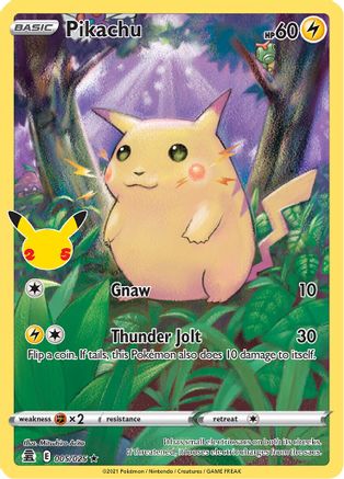 Pikachu 005/025 Celebrations Holo Rare Near Mint English