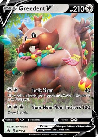 Greedent V 217/264 Fusion Strike Ultra Rare Near Mint English