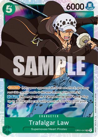 Trafalgar Law Romance Dawn OP01-047 Near Mint Super Rare (SR) Foil English