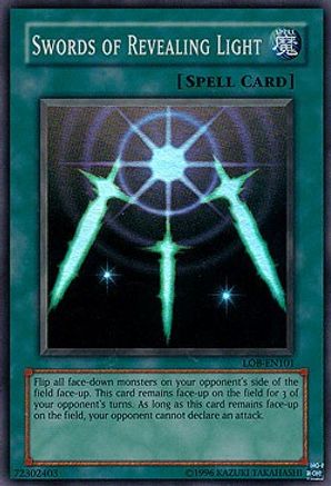 Swords of Revealing Light Legend of Blue Eyes White Dragon (Worldwide English) LOB-EN101 Near Mint Super Rare English Unlimited