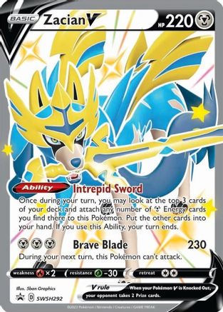 Zacian V SWSH292 SWSH Black Star Promos Promo Near Mint English