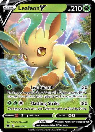 Leafeon V 013/159 Crown Zenith Ultra Rare Near Mint English