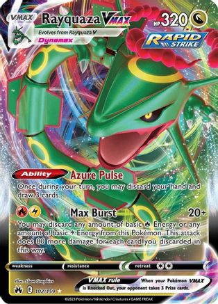 Rayquaza VMAX 102/159 Crown Zenith Ultra Rare Near Mint English