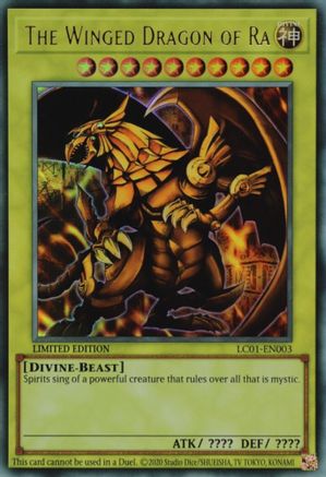 The Winged Dragon of Ra (25th Anniversary Edition) Legendary Collection: 25th Anniversary Edition LC01-EN003 Near Mint Ultra Rare English Limited