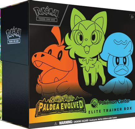 Paldea Evolved Pokemon Center Elite Trainer Box (Exclusive) SV02: Paldea Evolved Unopened Elite Trainer Box English Normal