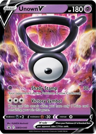 Unown V SWSH300 SWSH Black Star Promos Promo Near Mint English
