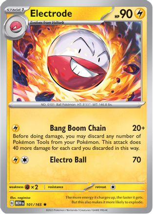 Electrode 101/165 Scarlet & Violet 151 Reverse Holo Near Mint English