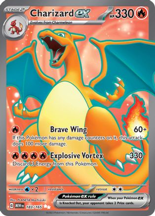 Charizard ex 183/165 Scarlet & Violet 151 Ultra Rare Near Mint English
