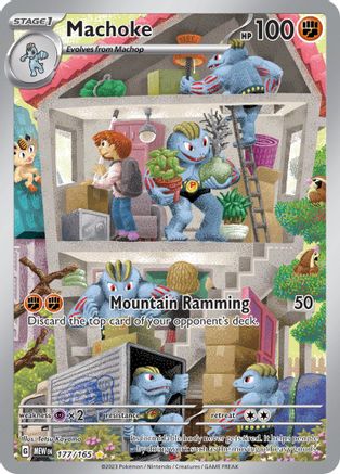 Machoke 177/165 Scarlet & Violet 151 Illustration Rare Near Mint English