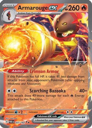 Armarouge ex 027/182 Paradox Rift Double Rare (RR) Near Mint English