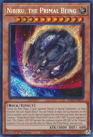 Nibiru, the Primal Being RA01-EN015 25th Anniversary Rarity Collection 1st Edition Secret Rare Near Mint English