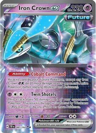 Iron Crown ex 081/162 Temporal Forces Double Rare (RR) Near Mint English
