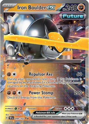 Iron Boulder ex 099/162 Temporal Forces Double Rare (RR) Near Mint English