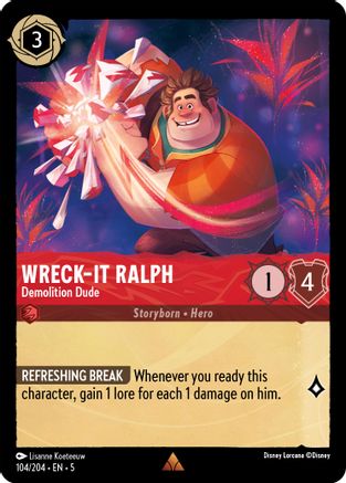 Wreck-It Ralph - Demolition Dude 104/204 Shimmering Skies Rare Near Mint English