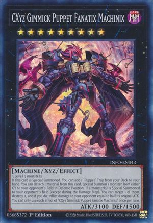 CXyz Gimmick Puppet Fanatix Machinix INFO-EN043 The Infinite Forbidden 1st Edition Super Rare Near Mint English