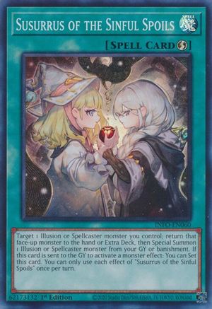 Susurrus of the Sinful Spoils INFO-EN060 The Infinite Forbidden 1st Edition Super Rare Near Mint English