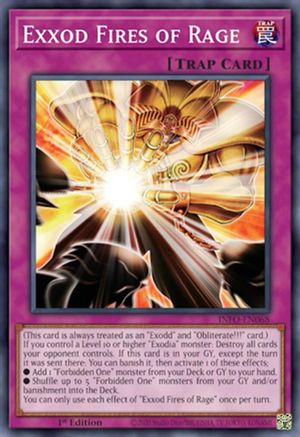 Exxod Fires of Rage INFO-EN068 The Infinite Forbidden 1st Edition Super Rare Near Mint English