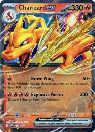 Charizard ex - 161 SV: Scarlet & Violet Promo Cards 161 Near Mint Double Rare English Holofoil