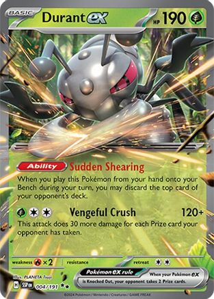 Durant ex 004/191 Surging Sparks Double Rare (RR) Near Mint English