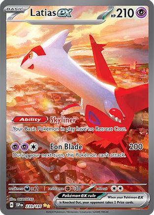 Latias ex 239/191 Surging Sparks Special Illustration Rare Near Mint English