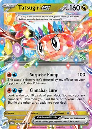 Tatsugiri ex 142/191 Surging Sparks Double Rare (RR) Near Mint English