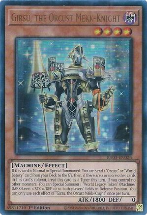 Girsu, the Orcust Mekk-Knight RA03-EN026 Quarter Century Bonanza 1st Edition Ultra Rare Near Mint English