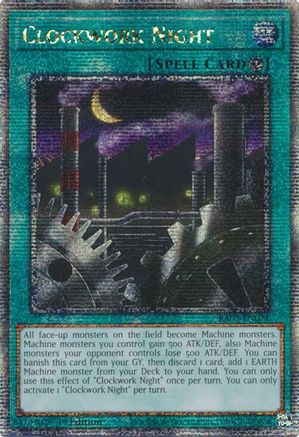 Clockwork Night RA03-EN071 Quarter Century Bonanza 1st Edition Quarter Century Secret Rare Near Mint English