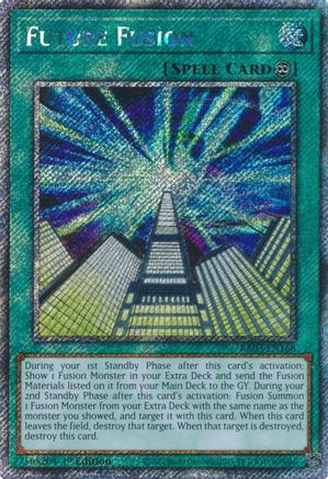 Future Fusion RA03-EN168 Quarter Century Bonanza 1st Edition Platinum Secret Rare Near Mint English