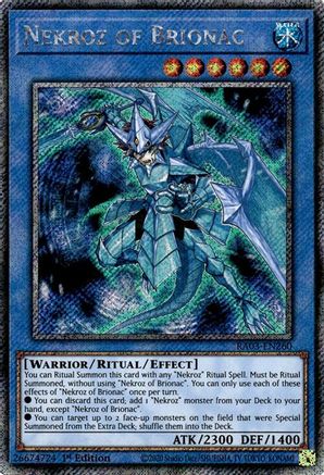 Nekroz of Brionac RA03-EN260 Quarter Century Bonanza 1st Edition Platinum Secret Rare Near Mint English