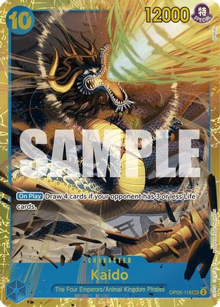 Kaido (OP05-118) (Reprint) OP05-118 Premium Booster -The Best- Secret Rare Foil Near Mint English