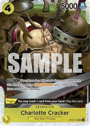Charlotte Cracker (Reprint) OP03-108 Premium Booster -The Best- Super Rare Foil Near Mint English
