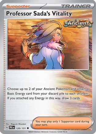 Professor Sada's Vitality 120/131 Prismatic Evolutions Reverse Holo Near Mint English