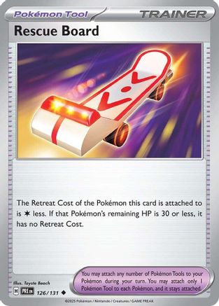 Rescue Board 126/131 Prismatic Evolutions Reverse Holo Near Mint English