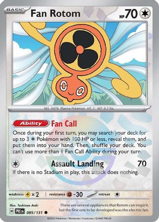 Fan Rotom (Poke Ball) 085/131 Prismatic Evolutions Reverse Holo Near Mint English