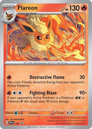 Flareon 167 SV Black Star Promos Promo Near Mint English