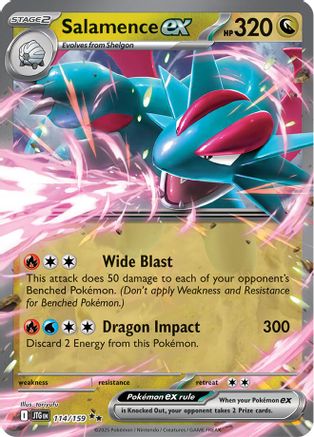 Salamence ex - 114/159 SV09: Journey Together 114/159 Near Mint Double Rare English Holofoil