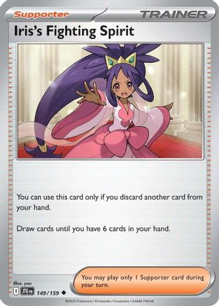 Iris's Fighting Spirit 149/159 Journey Together Reverse Holo Near Mint English