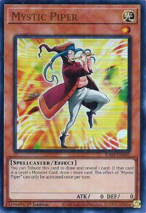 Mystic Piper RA04-EN005 Quarter Century Stampede 1st Edition Ultra Rare Near Mint English