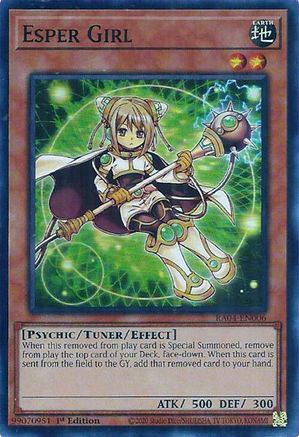 Esper Girl RA04-EN006 Quarter Century Stampede 1st Edition Super Rare Near Mint English