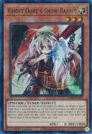Ghost Ogre & Snow Rabbit RA04-EN015 Quarter Century Stampede 1st Edition Ultra Rare Near Mint English