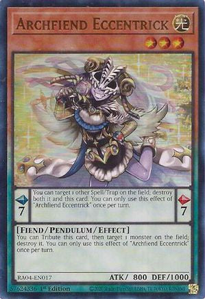 Archfiend Eccentrick RA04-EN017 Quarter Century Stampede 1st Edition Ultra Rare Near Mint English